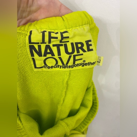 FREECITY Logo Cotton Sweatpant Glo Yellow Size Large - Picture 6 of 8